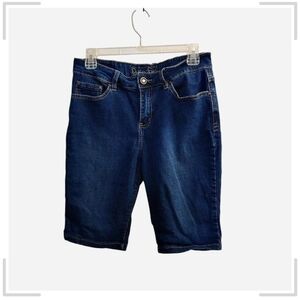 Dark Wash Denim Bermuda Shorts